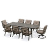 Napili 9 Piece Dining Set with Bayside Taupe Cushions