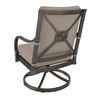 Napili High Back Swivel Rocker Club Chair with Bayside Taupe Cushions Back