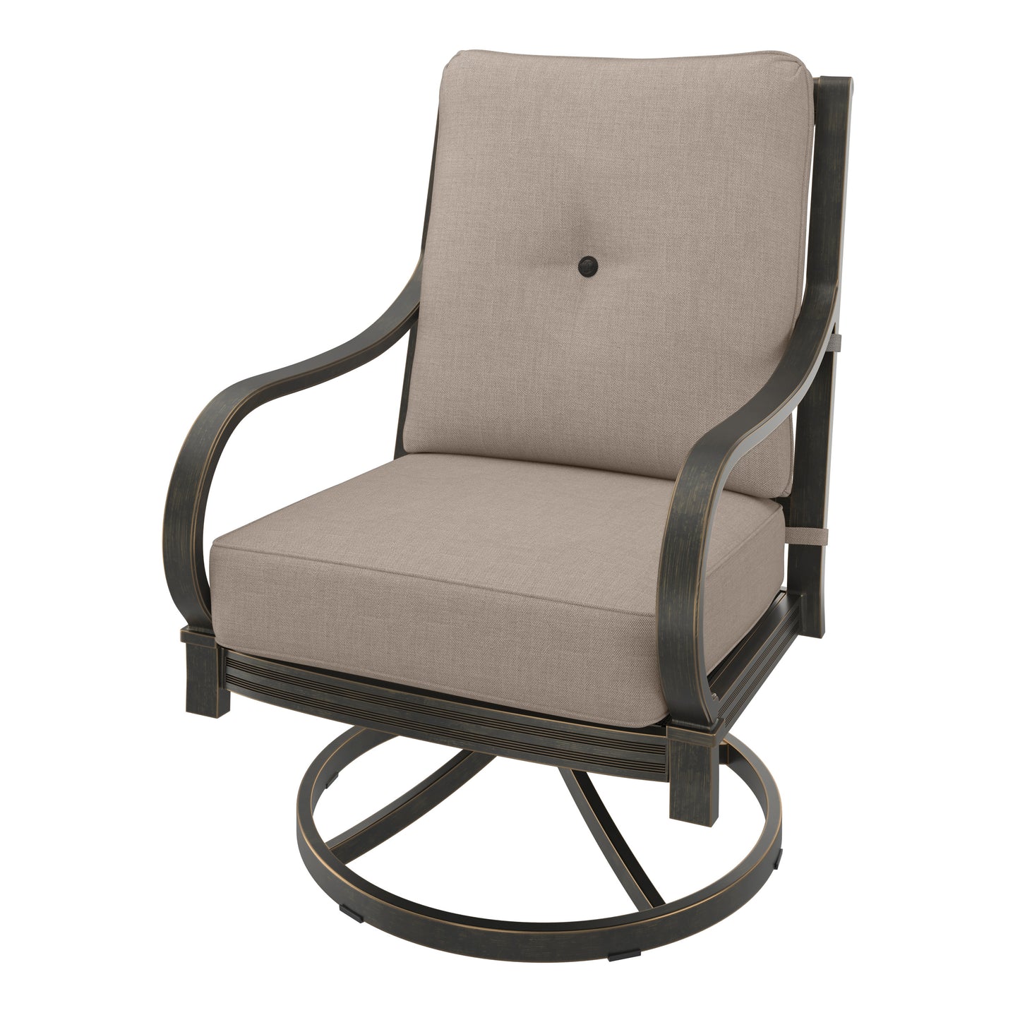 Napili High Back Swivel Rocker Club Chair with Bayside Taupe Cushions, image 1