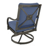 Napili High Back Swivel Rocker Club Chair with Venus Cabana Cushions Back