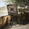 Napili Swivel Barstool with Bayside Taupe Cushions Environmental