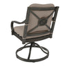 Napili Swivel Dining Chair with Bayside Taupe Cushions Back