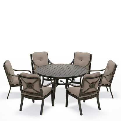 Napili 7 Piece Dining Set - 6 Dining Chairs 60" Round Table