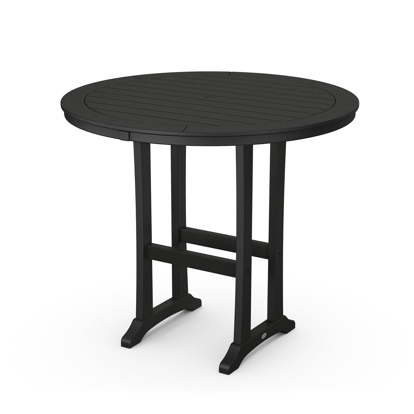 Nautical Trestle 48 Round Bar Table Black, image 3