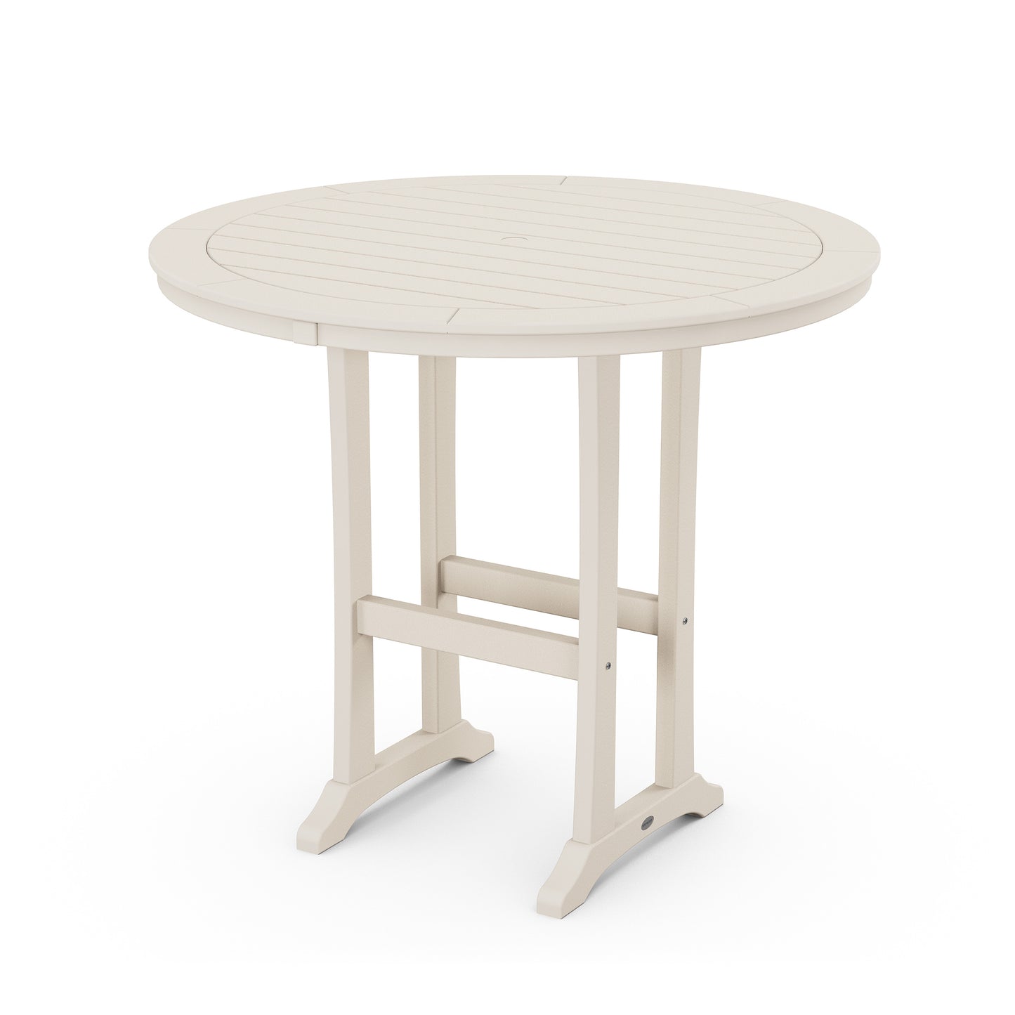 Nautical Trestle 48 Round Bar Table Sand, image 1