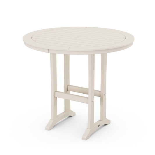 Nautical Trestle 48 Round Bar Table Sand