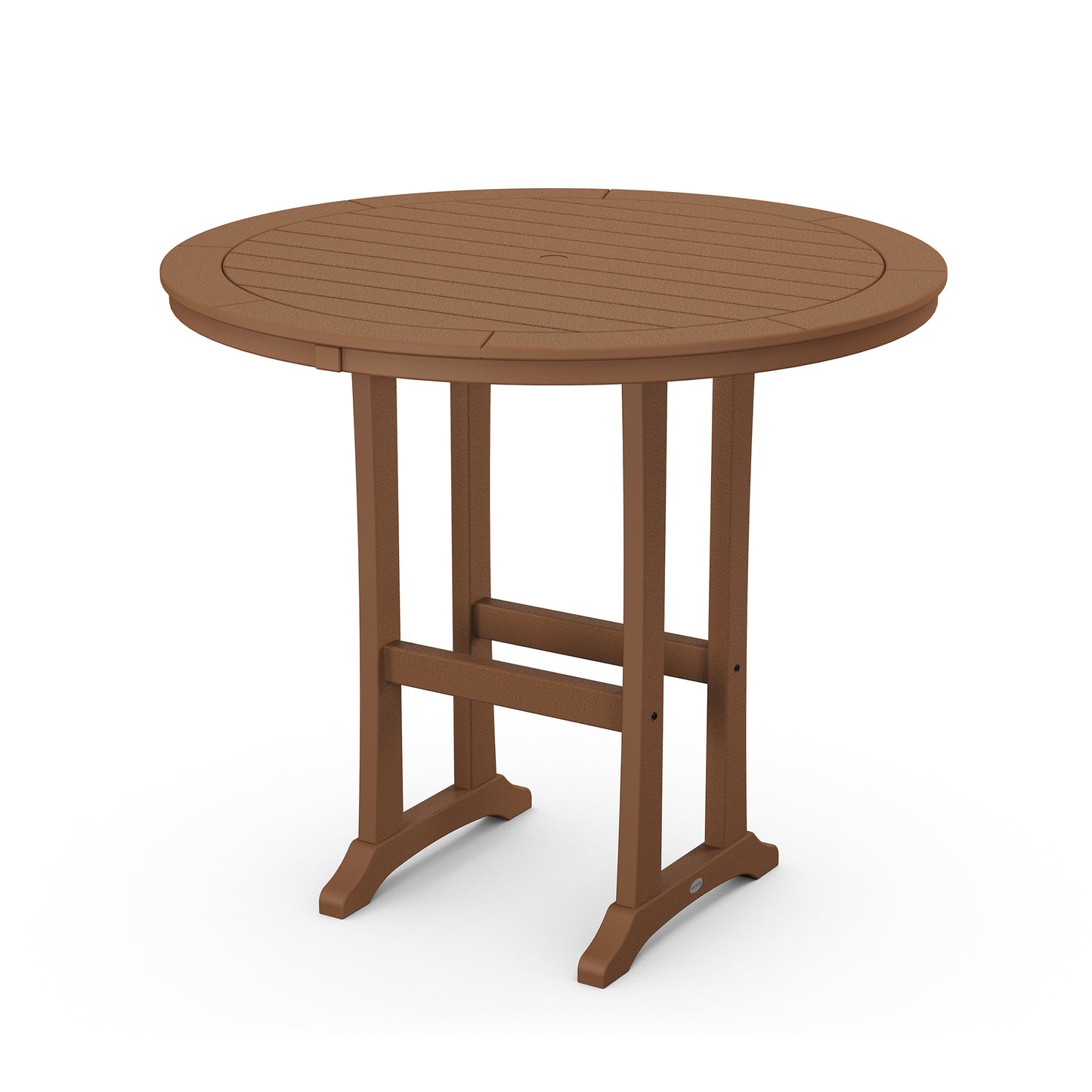 Nautical Trestle 48 Round Bar Table Teak, image 7