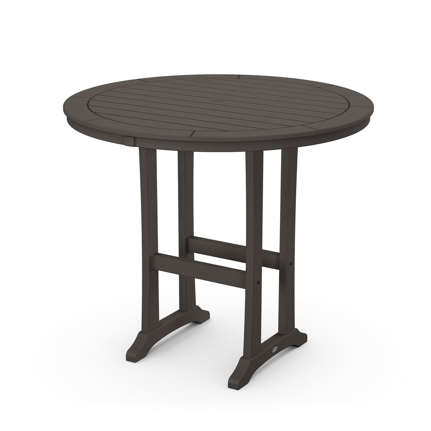 Nautical Trestle 48 Round Bar Table Vintage Coffee, image 8