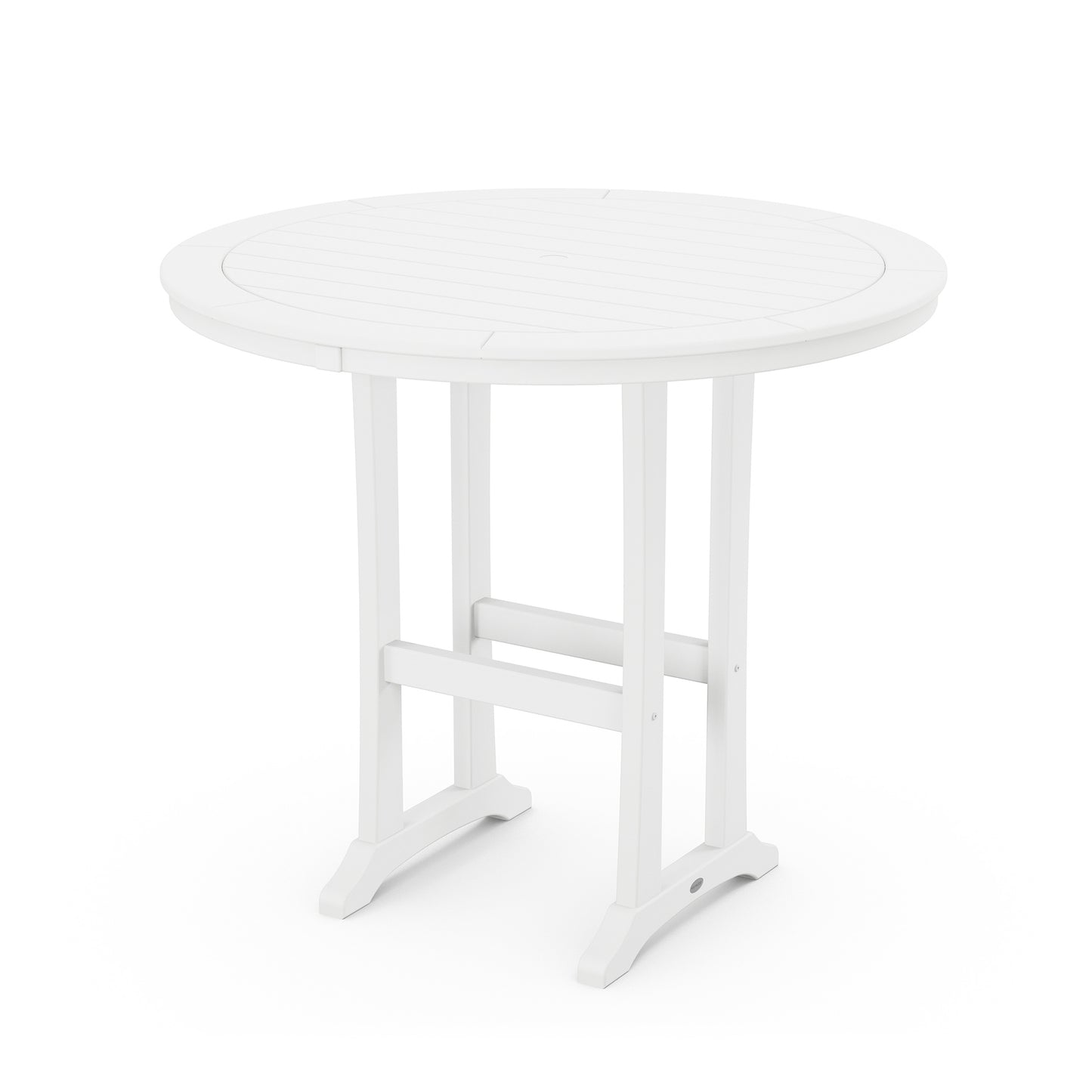 Nautical Trestle 48 Round Bar Table White, image 11