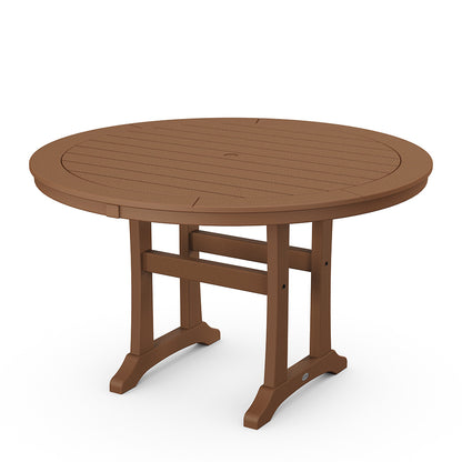 
                  Nautical Trestle 48 Round Dining Table Teak - Image 6
                