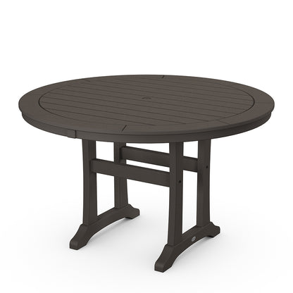 
                  Nautical Trestle 48 Round Dining Table Vintage Coffee - Image 7
                