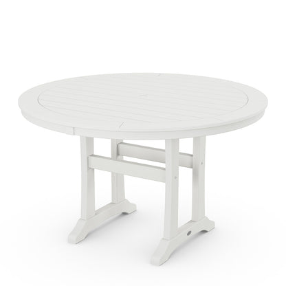 
                  Nautical Trestle 48 Round Dining Table Vintage White - Image 9
                