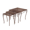 Nesting End Table Set Mesh Top Espresso