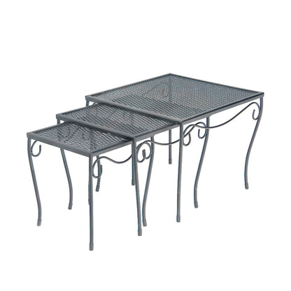 
                  Nesting End Table Set Mesh Top Gray Shimmer - Image 5
                