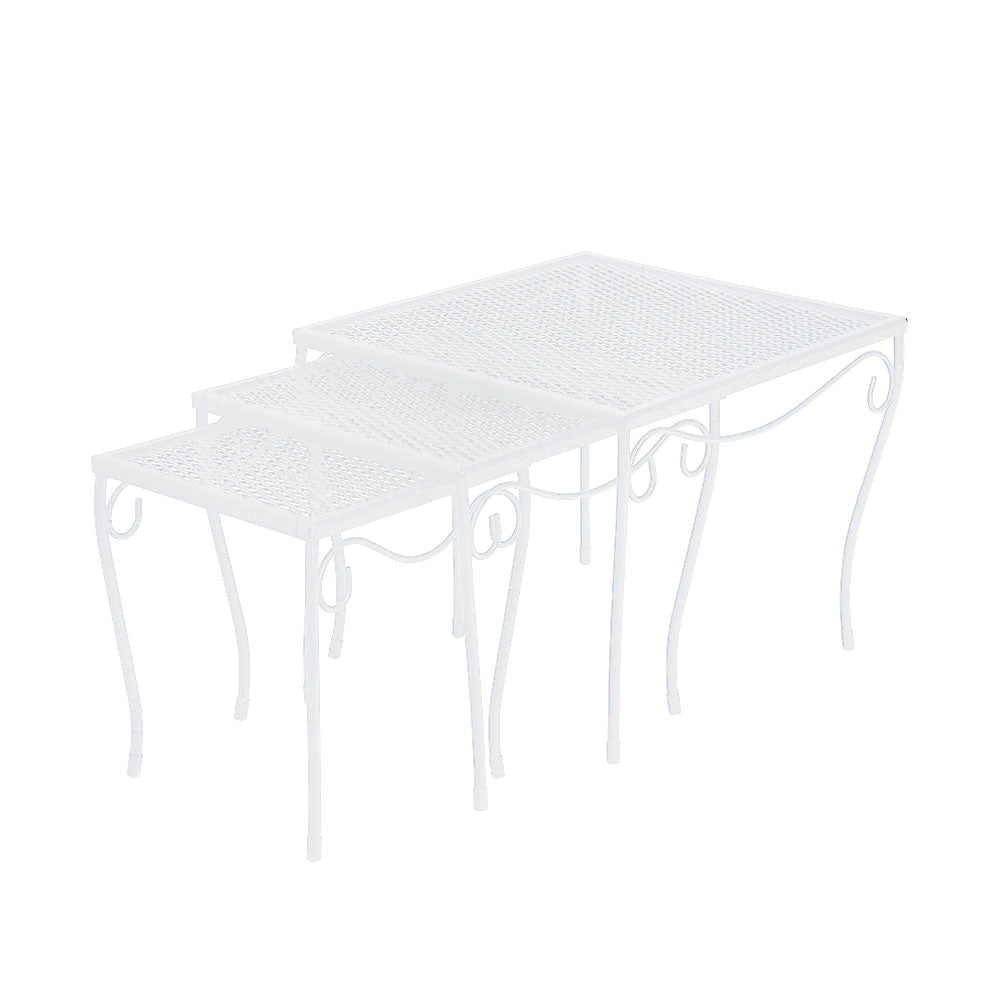 Nesting Square End Table Set - Mesh Top