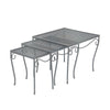 Nesting End Table Set Mesh Top Pewter