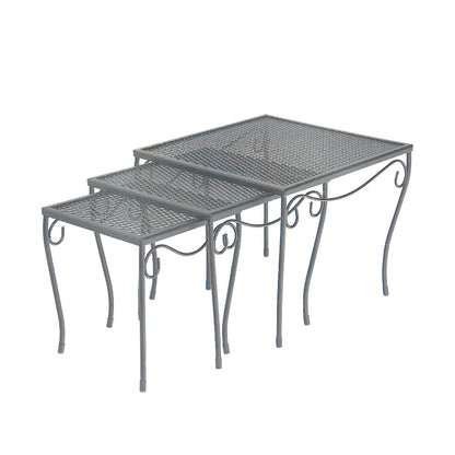 
                  Nesting End Table Set Mesh Top Pewter - Image 8
                