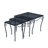 Nesting End Table Set Mesh Top Smooth Black