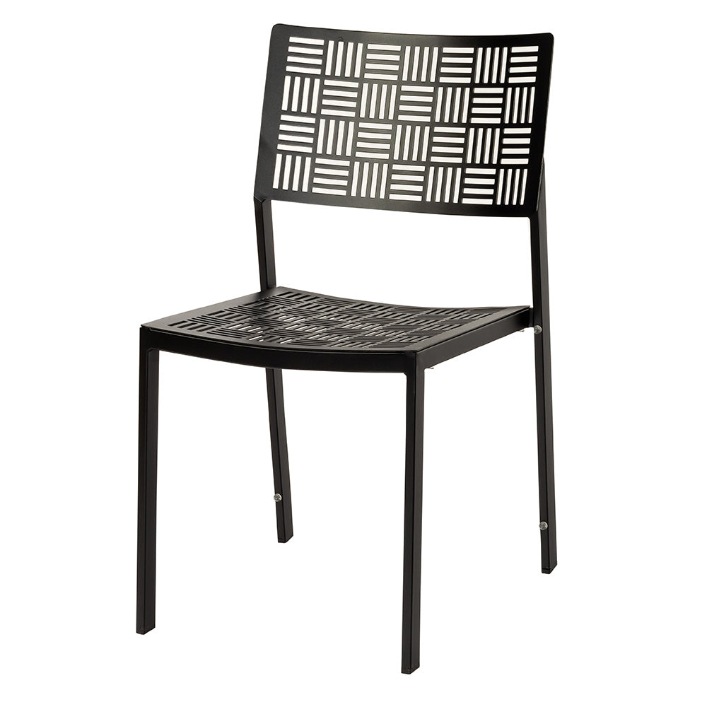 New Century Stackable Dining Side Chair Black