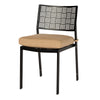 New Century Stackable Dining Side Chair with Cushion Black