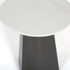 Nicoya 20 Elliptical Side Table White Marble Facets Top Detail