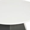 Nicoya 42 Round Coffee Table White Marble Facets Top Detail