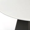 Nicoya 50 Round Dining Table White Marble Facets Top Detail