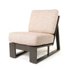 Novara Armless Chair Brushed Clay Cushions Smoke Finish