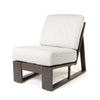 Novara Armless Chair Crosshatch Vapor Cushions Smoke Finish