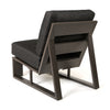 Novara Armless Chair Nurture Charcoal Cushions Smoke Finish Back