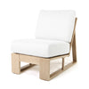 Novara Armless Chair Nurture Pebble Cushions Flax Finish