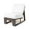 Novara Armless Chair Nurture Pebble Cushions Smoke Finish