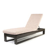 Novara Chaise Lounge Brushed Clay Cushions Smoke Finish