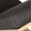 Novara Chaise Lounge Nurture Charcoal Cushions Detail Flax Finish