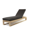 Novara Chaise Lounge Nurture Charcoal Cushions Flax Finish