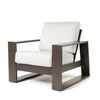 Novara Club Chair Crosshatch Vapor Cushions Smoke Finish