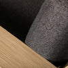 Novara Club Chair Nurture Charcoal Cushions Detail Flax Finish