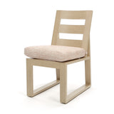 Novara Dining Side Chair Brushed Clay Cushions Flax Finish