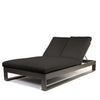 Novara Double Chaise Lounge Nurture Charcoal Cushions Smoke Finish