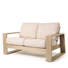 Novara Loveseat Brushed Clay Cushions Flax Finish