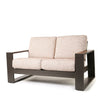 Novara Loveseat Brushed Clay Cushions Smoke Finish