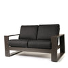 Novara Loveseat Nurture Charcoal Cushions Smoke Finish