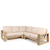 Novara Sectional Set Brushed Clay Cushions Flax Finish