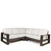 Novara Sectional Set Crosshatch Vapor Cushions Smoke Finish