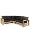 Novara Sectional Set Nurture Charcoal Cushions Flax Finish