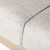 Novara Sofa Crosshatch Vapor Cushions Detail Flax Finish