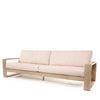 Novara XL Sofa Brushed Clay Cushions Flax Finish