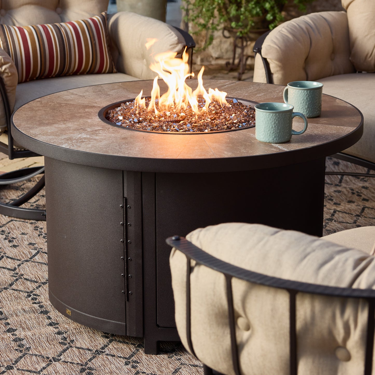 42" Round Chat Height Capri Fire Pit, image 2