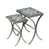 Ojai Valley Nesting Table Set Pewter Frame