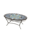 Ojai Valley Oval Coffee Table Pewter Frame